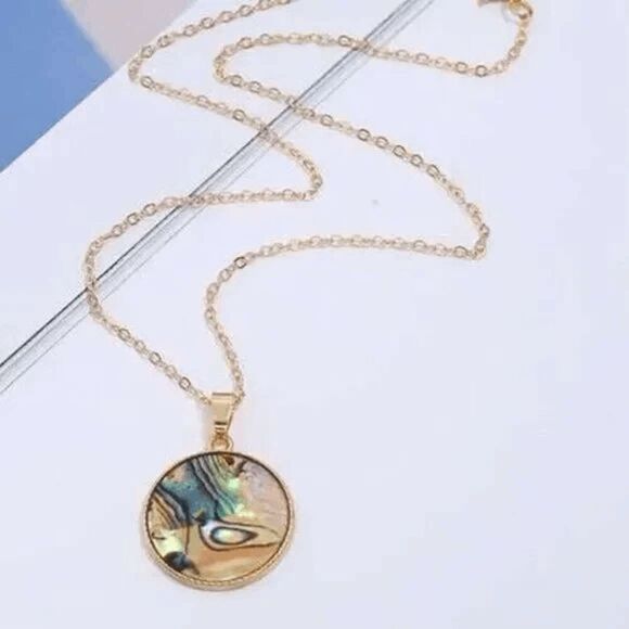 2/$21 Ladies Round Hollow Multi-Color Circular Necklace - Picture 3 of 5